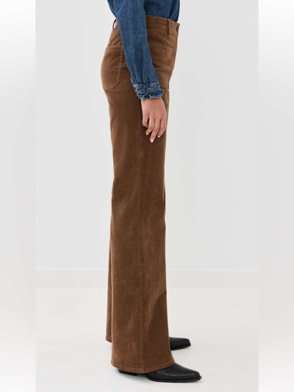 NILI LOTAN NWT Florence Corduroy Pants High Rise Cafe Brown 4 - Picture 5 of 10